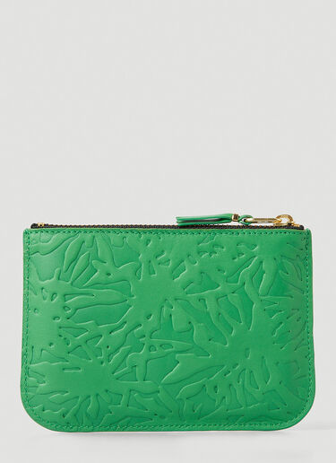 Comme Des Garcons Wallet Embossed Forest Pouch Green cdw0348003
