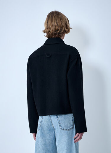 RIER Wool Blend Polo Sweater Black rrr0364001