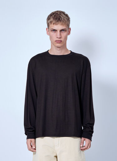 Studio Nicholson Pinhas Long Sleeve T-Shirt Brown stn0165006