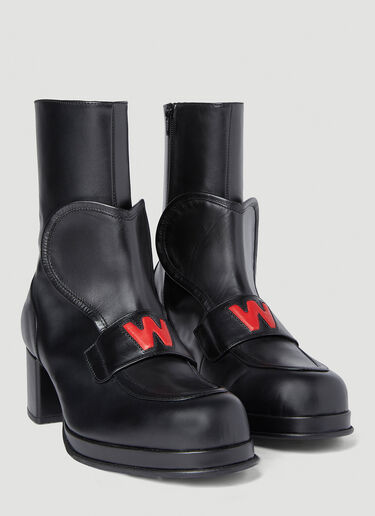 Walter Van Beirendonck Love Heeled Boots Black wlt0152019