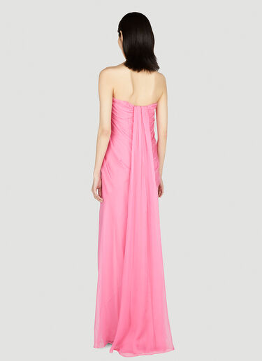 Alexander McQueen Draped Bustier Dress Pink amq0251055