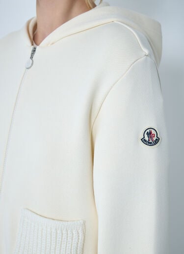 Moncler Zip-Up Cardigan Beige mon0261041