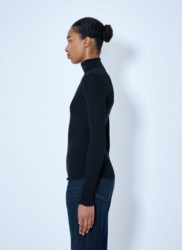 LN-CC® - Prada: Ribbed Turtleneck Top - Black Prada Ribbed Turtleneck Top Black pra0265904