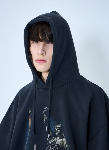 VETEMENTS Paris Tourist Zip Up Hoodie Black vet0164003