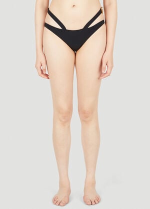 VETEMENTS Slip Logo Plaque Bikini Bottoms Blue vet0255003