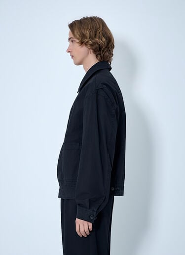 Dries Van Noten Cotton Jacket with Snap Fastening Black dvn0163003