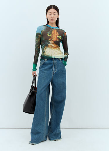 Cat Mesh Top JW Anderson Cat Mesh Top Blue jwa0257008