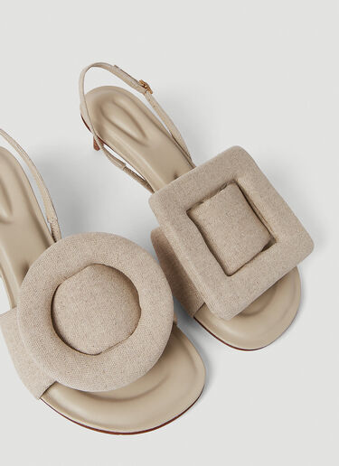 Jacquemus Les Sandals Cuscinu Heels Beige jac0250103