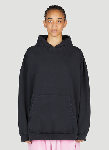 Balenciaga Large Fit Hooded Sweatshirt Black bal0253032