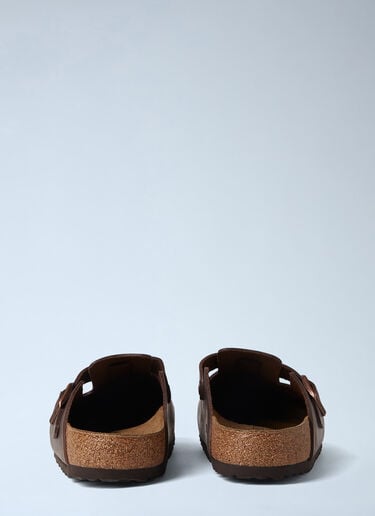 Birkenstock Boston 油浸皮革穆勒鞋 棕色 brk0344003