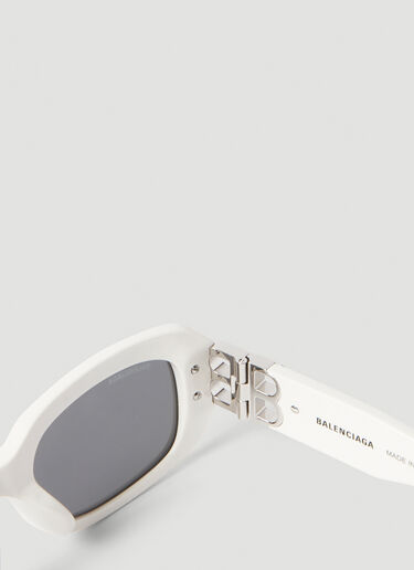 Balenciaga Dynasty Square Sunglasses White bcs0353012