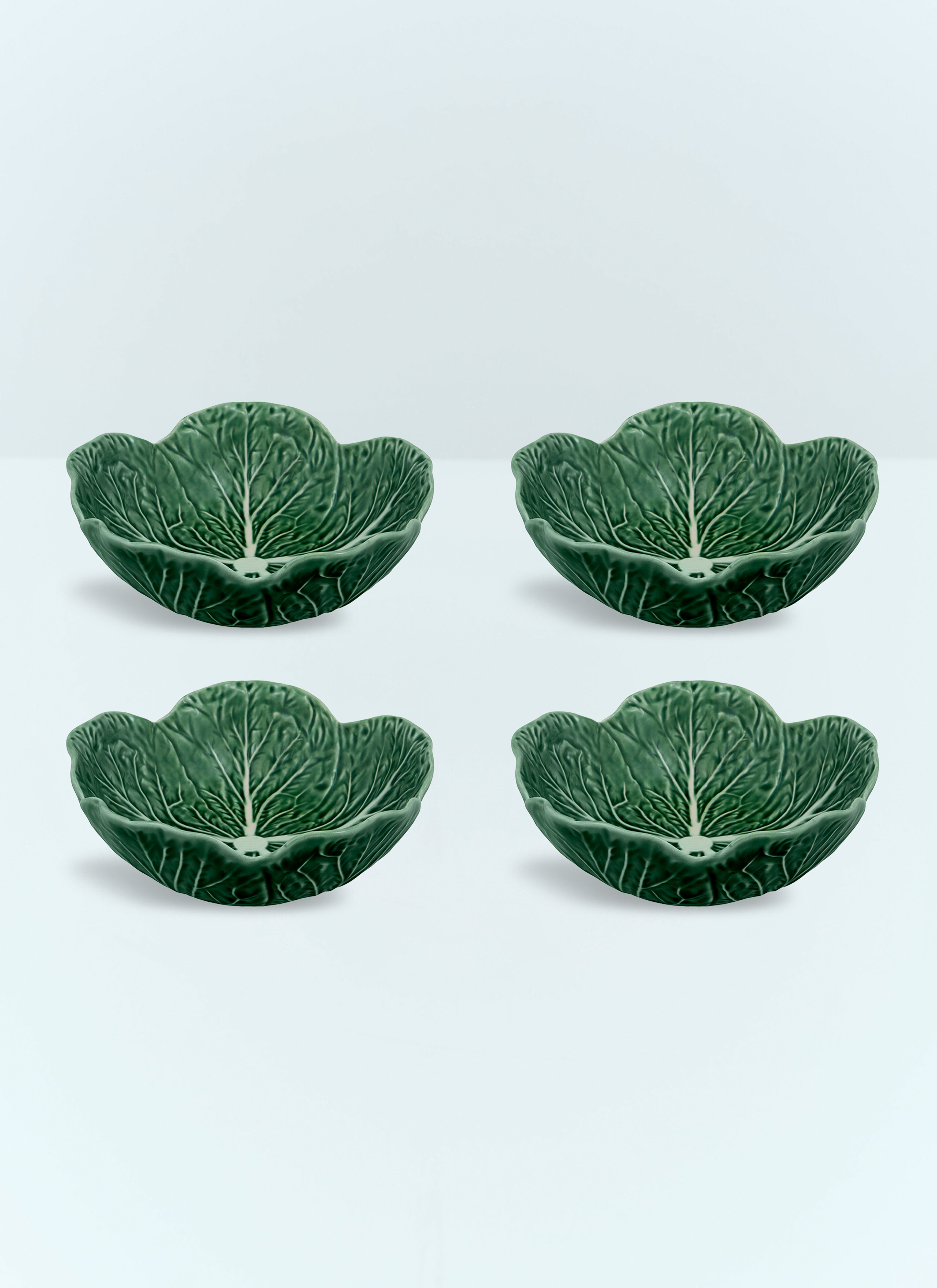 Bordallo Pinheiro Set Of Four Couve Bowls Green wps0691190