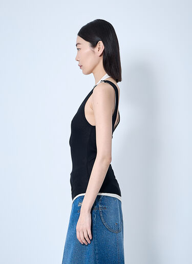 Jean Paul Gaultier 扭纹双层背心  黑色 jpg0260010