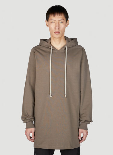 Rick Owens Long Hooded Sweatshirt Brown ric0151011