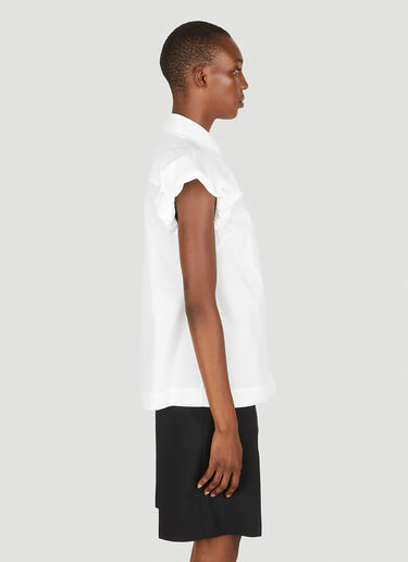 Simone Rocha Puff Cap Sleeve Shirt White sra0250010
