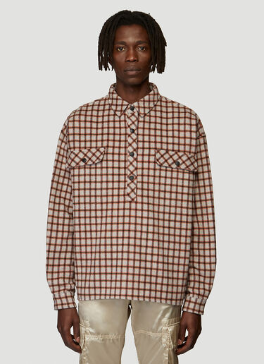Ottolinger Oversized Flannel Shirt Beige ott0138005