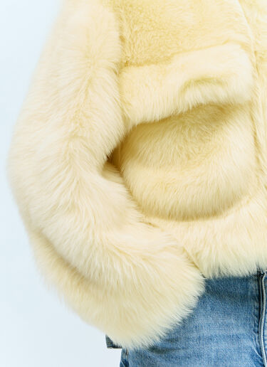 Bottega Veneta Shearling Cropped Jacket Yellow bov0257005