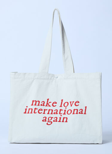 Logo Motif Tote Bag ACMH x Love International Logo Motif Tote Bag Beige acl0162007