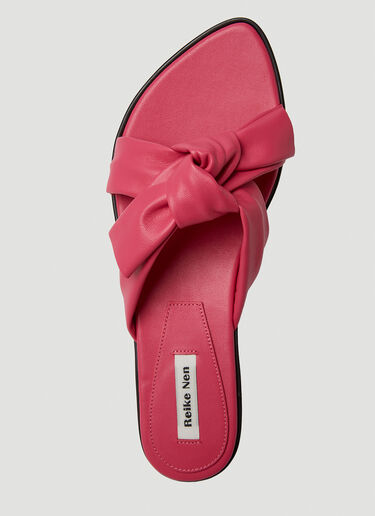LN-CC® - Reike Nen: Cross Knotted Flat Sandals - Pink Reike Nen Cross Knotted Flat Sandals Pink rkn0249003