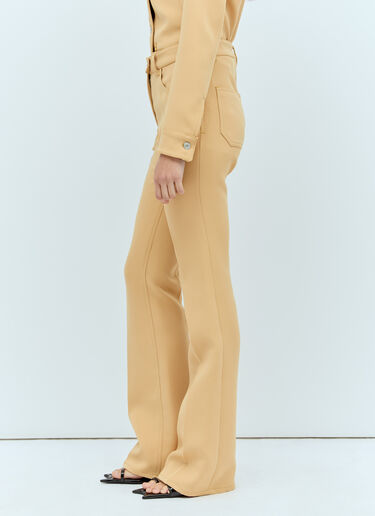 Courrèges 70's 斜纹布微喇长裤 米色 cou0255003