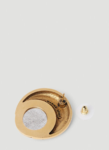 Marine Serre Moon Earrings Gold mrs0252040
