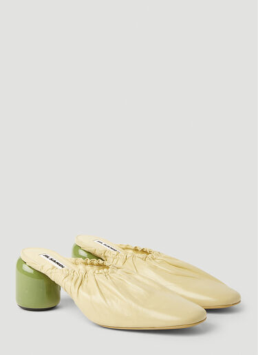 Jil Sander Nikki Gathered Mid Heels Beige jil0249026
