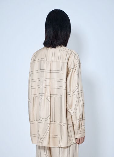 LN-CC® - Toteme: Classic Embroidered Shirt - Cream Toteme Classic Embroidered Shirt Cream tot0265012