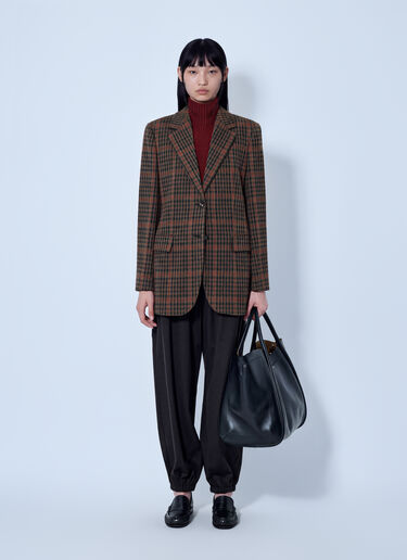 LN-CC® - Max Mara: Pleated Elasticated Ankle Trousers - Dark Brown Max Mara Pleated Elasticated Ankle Trousers Dark Brown max0266034