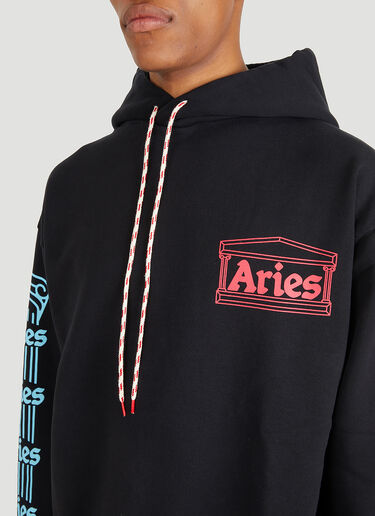 Aries Column Hooded Sweatshirt Black ari0148013