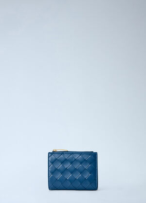 Bottega Veneta Intrecciato Small Bi-Fold Wallet Blue bov0264022