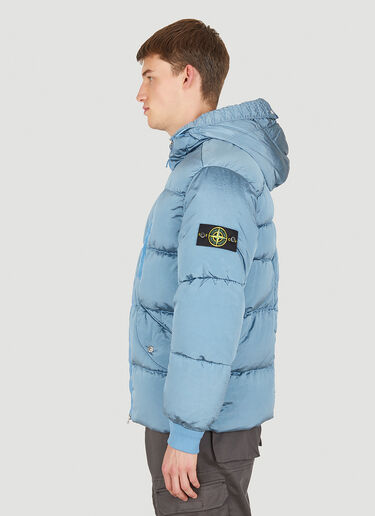 Stone Island Hooded Quilted Jacket Blue sto0150001