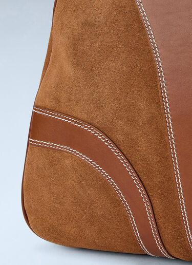LN-CC® - Dries Van Noten: Suede Duffle Bag - Brown Dries Van Noten Suede Duffle Bag Brown dvn0165033