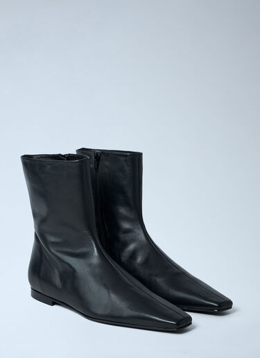 Zipped Leather Chelsea Boots TOTEME Zipped Leather Chelsea Boots Black tot0263059