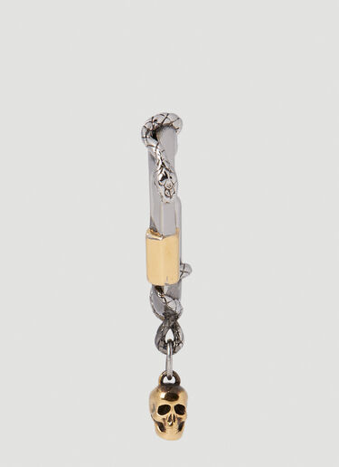 Alexander McQueen Snake And Skull Ear Cuff Silver amq0152036