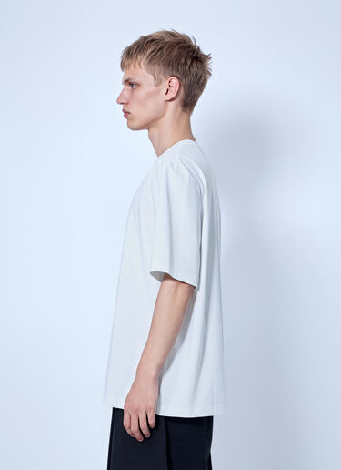 Studio Nicholson Lay Branded Boxy Fit T-Shirt White stn0165032