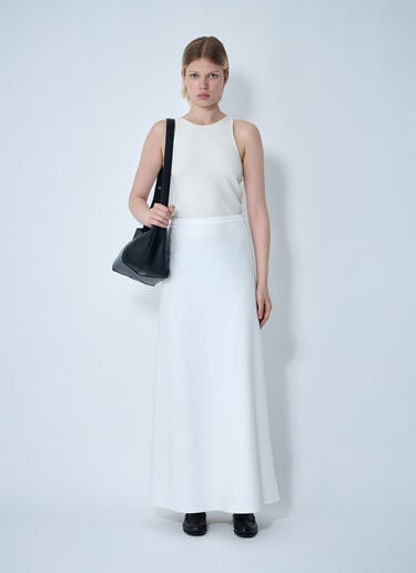 Max Mara Vernice Midi Skirt White max0261007