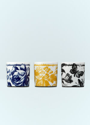 Gucci Set Of Three Herbarium Candles White wps0691247