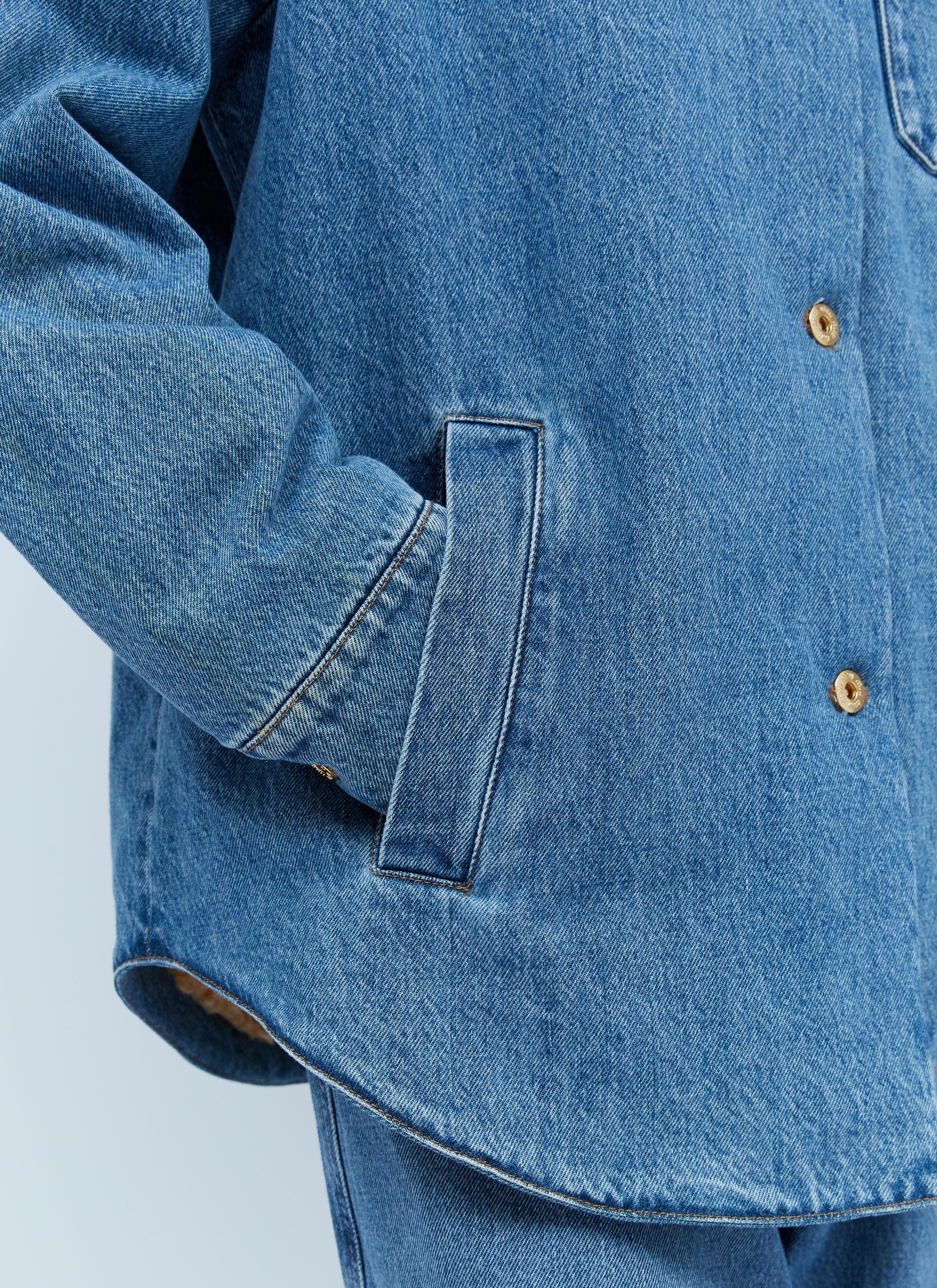 Miu Miu Women's' Denim Blouson Jacket in Light Blue | LN-CC® Miu Miu Women's' Denim Blouson Jacket in Light Blue | LN-CC®