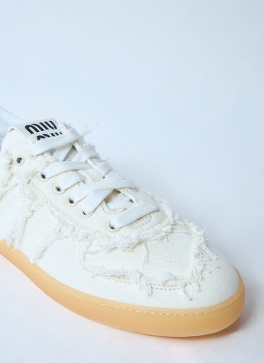 Miu Miu Denim Sneakers White miu0260015