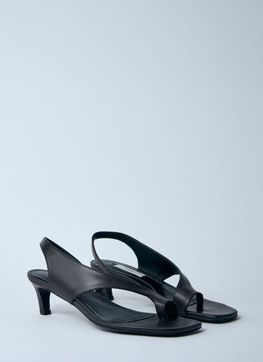 TOTEME Leather Heeled Sandals Black tot0260015