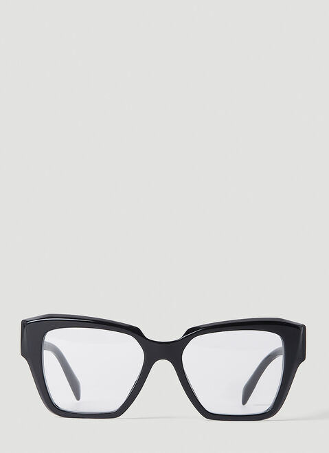 Prada Linea Rossa Oversized Square Frame Glasses Black lpl0351004