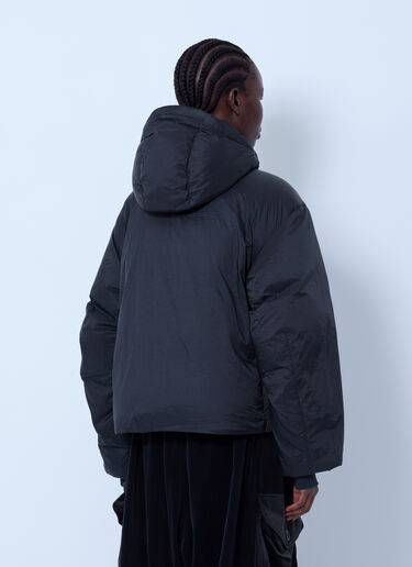 LN-CC® - Y-3: Hooded Puffer Jacket - Black Y-3 Hooded Puffer Jacket Black yyy0265007