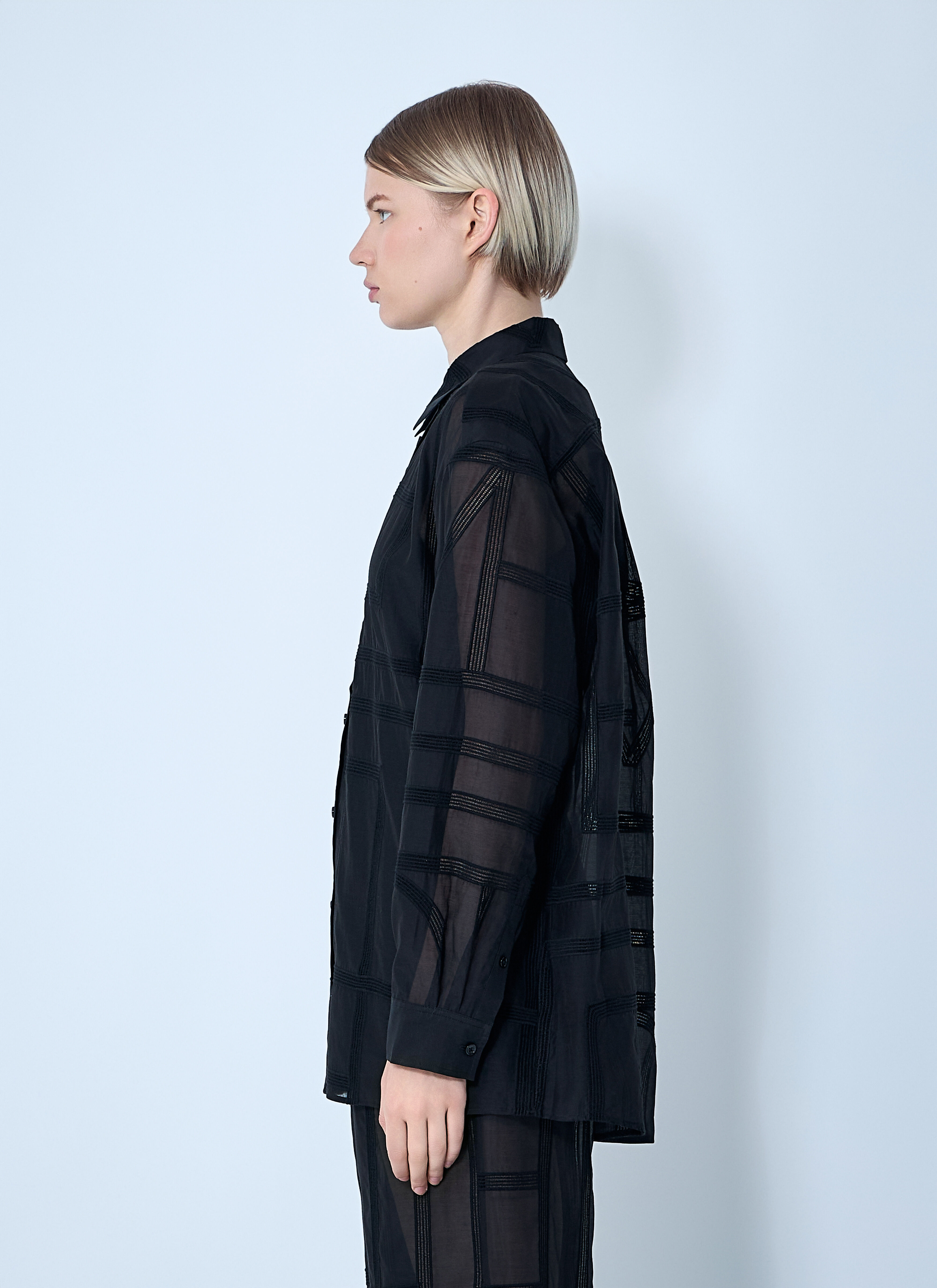 TOTEME Women's' Classic Crochet Shirt in Black | LN-CC®