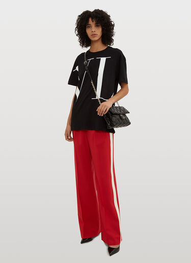 Logo Print T-Shirt Valentino Logo Print T-Shirt Black val0233018