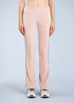 Palm Angels Logo Flare Chenille Track Pants Pink pma0264232