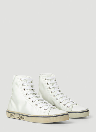 Malibu Satin Sneakers Saint Laurent Malibu Satin Sneakers White sla0250072