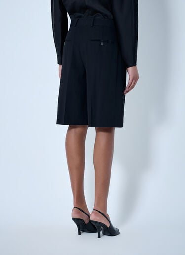 TOTEME Tailored Bermuda Shorts Black tot0264013