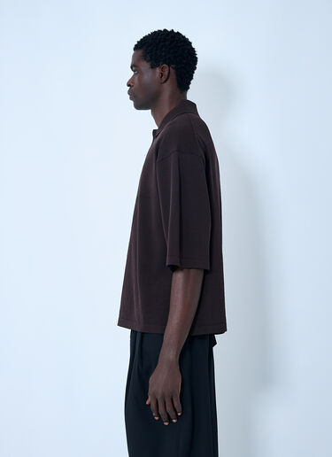 Le Polo Shirt Jacquemus Le Polo Shirt Dark Brown jac0162008