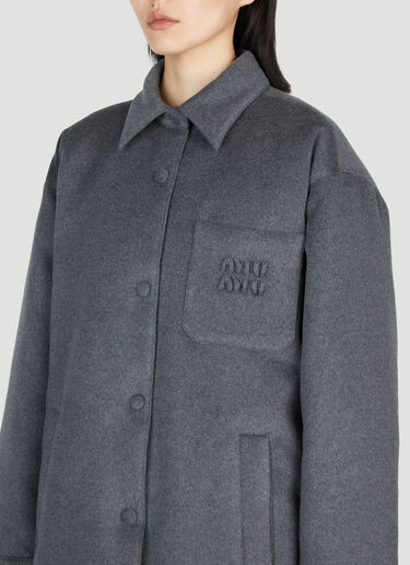 Padded Velour Jacket Miu Miu Padded Velour Jacket Grey miu0254012