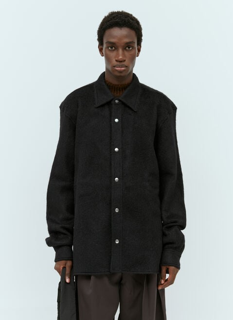 Jil Sander+ Long Sleeve Wool Shirt Black jsp0156004